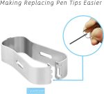 FITVERT Tablet Stylus Pen Nibs | Replacement Tips | Compatible with Note 10/20, Tab S6/S7, Includes 5 Refills + 1 Tweezer (Black) 5pcs - Image 4