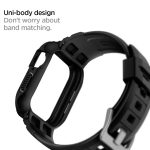 Spigen Rugged Armor Pro Case with Strap for Apple Watch Series 9 45mm, Apple Watch Series 8/7 45mm, SE2/6/SE/5/4 44mm - Black - Image 9