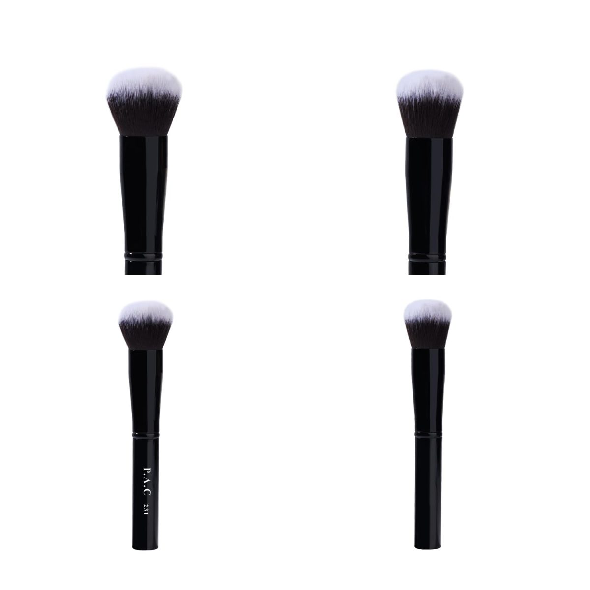 PAC Foundation Blending Brush 231 | Synthetic Bristle Makeup brush | Face Brush for Cream, Liquid And Powder Formulation | Medium Coverage Application | Black - 1 Brush - Image 3