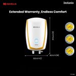 Havells Instanio 3L Instant Water Heater(Geyser)|Temp. Sensing LED Indicator| Rust & Shock Proof Body| ISI Marked|Warranty:5 year on Inner Tank| High Rise Compatible(White Mustard) - Image 4