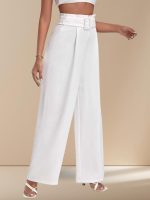 KOTTY Women's High Rise Viscose Rayon Relaxed Fit Korean Trousers - Image 2