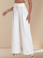 KOTTY Women's High Rise Viscose Rayon Relaxed Fit Korean Trousers - Image 7