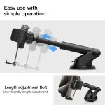 Spigen Dashboard & Windshield Car Mobile Holder [Strong Suction Cup][360° Rotational][Stable Hold] Compatible with Most Smartphone Devices - Black - Image 6