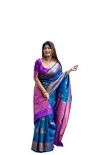 SATIKA VASTRAM Women's Kanjivaram Pure Soft Silk Handloom Saree with Pure Golden Zari and Unstitched Blouse Piece