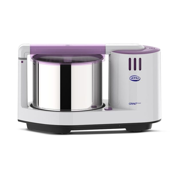 Ultra Grind+ Gold 2 Litre Table Top Wet Grinder - White | Fast Grinding Conical Stones, 150W Motor & 5 Years Warranty | AISI 304 Food-Grade SS Multi Utility Cylindrical Drum, Light Weight