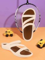 GLJ Women's Comfort Slide Sandals, Pink and Black, Multi-Strap Design - Image 2