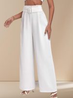 KOTTY Women's High Rise Viscose Rayon Relaxed Fit Korean Trousers - Image 3