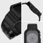 Spigen Rugged Armor Pro Case with Strap for Apple Watch Series 9 45mm, Apple Watch Series 8/7 45mm, SE2/6/SE/5/4 44mm - Black - Image 4