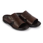 FAUSTO Men's Daily Indoor Outdoor Comfort Stitched Open Toe Slip On Slipper - Image 4