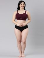 Enamor Innovations Cloudsoft Invisi Bonded Neck Women's Everyday Cotton Minimizer Bra - Padded, Wirefree, Full Coverage - A064 (Available in Plus Sizes) - Image 5