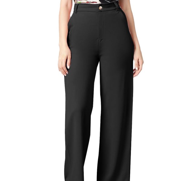 KOTTY Women's Fashion Fit Straight Flare Pants