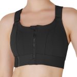 Luella Sports Bra for Women with Front Zip High Impact Longline Criss Cross Back Crop Top | Polyester Spandex Activewear for Gym, Yoga & Workout