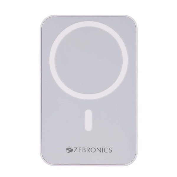 ZEBRONICS MW63 Wireless Power Bank, 10000 mAh, Rapid Charge, Magsafe, Outputs - 20W Wired | 15W Wireless, Type C PD, Built in Protections, LED Indicator, Compatible with iPhone -USB Type-C Input
