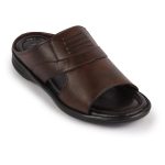 FAUSTO Men's Daily Indoor Outdoor Comfort Stitched Open Toe Slip On Slipper - Image 8