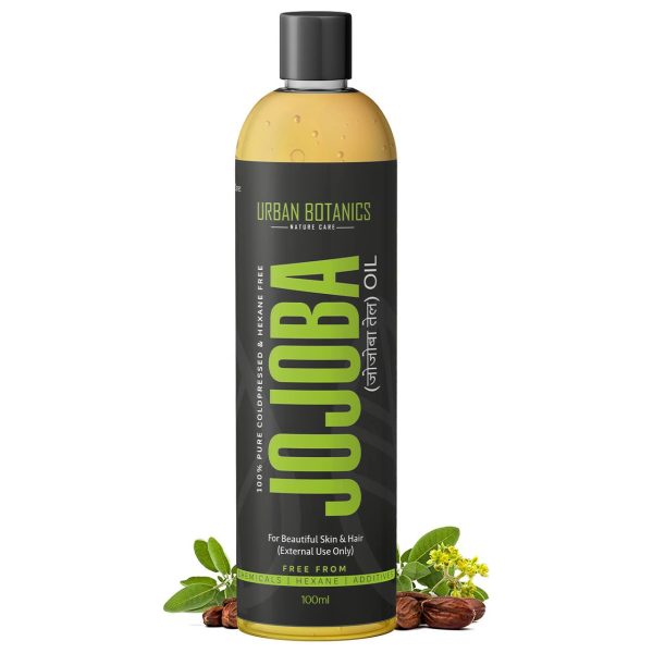 UrbanBotanics® Cold Pressed Jojoba Oil For Hair Growth, Skin & Face | Pure Jojoba Oil for Face & Body Massage | Virgin & Unrefined For Men & Women, 100ml