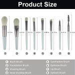 FIRST BEAUTY Make Up Brushes 8Pcs Makeup Brush Set Foundation Brush Blending Brush Eyeshadow Brushes Eye Brushes Set With Bag (Multicolor) - Image 3