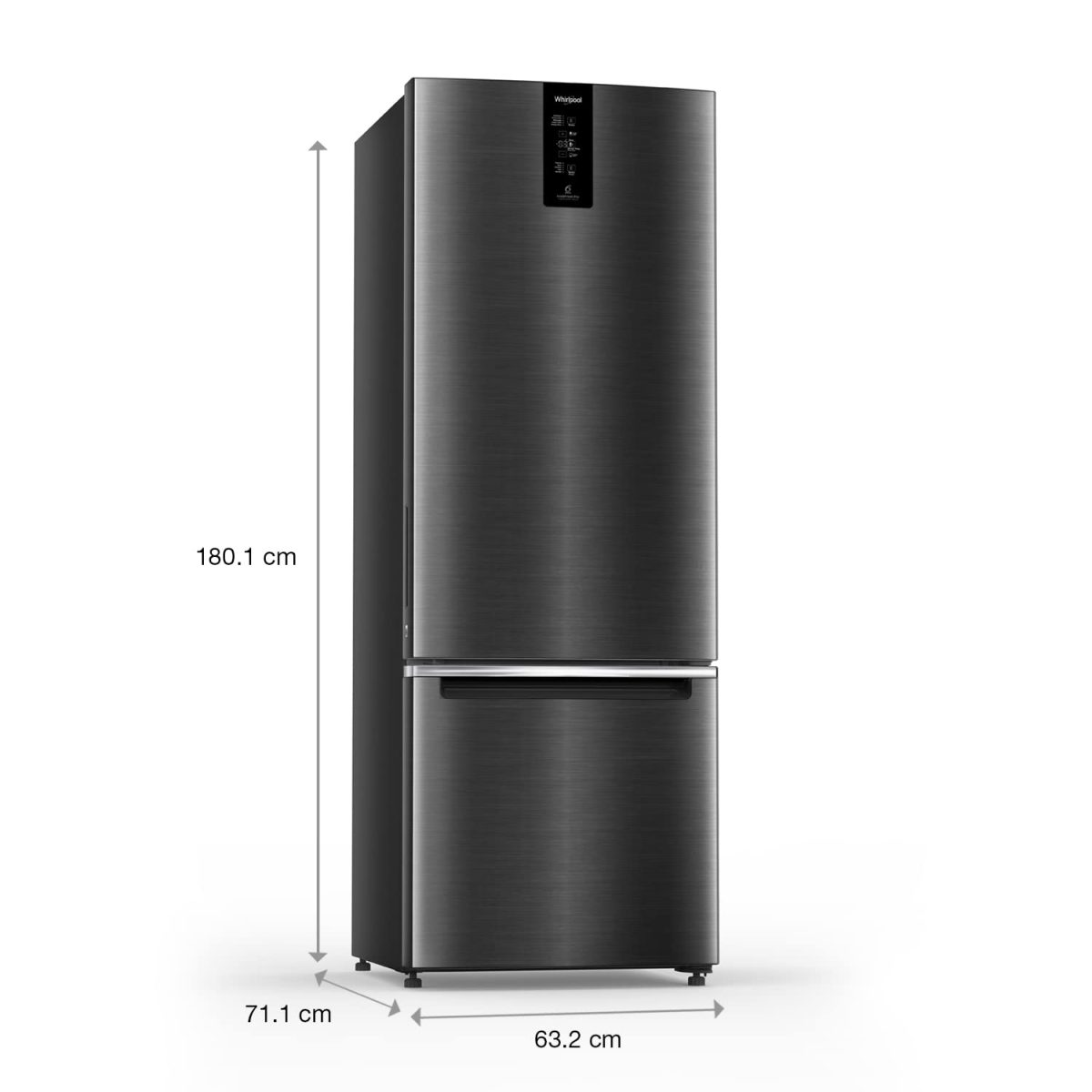 Whirlpool 312 L 3 Star IntelliFresh Convertible Inverter Frost Free Double Door Refrigerator (IFPRO BM INV CNV 370 Steel onyx-Z, 3s) - Image 2