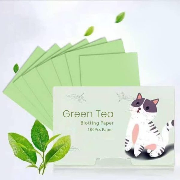 Face Oil Blotting Paper for Oily Skin - Portable Matting Face Wipes Facial Cleanser - Oil Control Face Cleaning Tools - Makeup Friendly (100 pcs)
