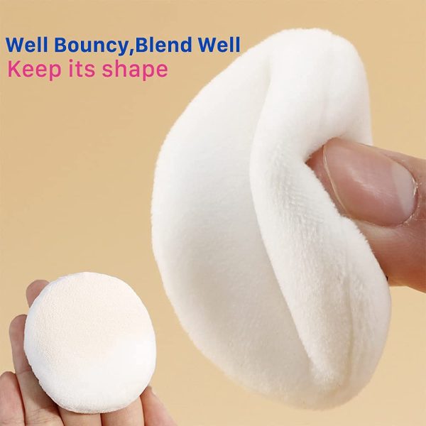 4Pcs Round Makeup Sponges Air Cushion Powder Puff, Latex-free Blending Sponge and Makeup Puff for Liquid Foundation, Cream, Powder, Concealer