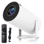Portable Mini Projector, 4K 1080P Full HD Projector, Support Video Projector, WiFi 5G BT 5.0, Cinema Projector 180° Can Be Rotated, Android 11, Compatible with TV Stick/Windows/iOS/Android (Multi)
