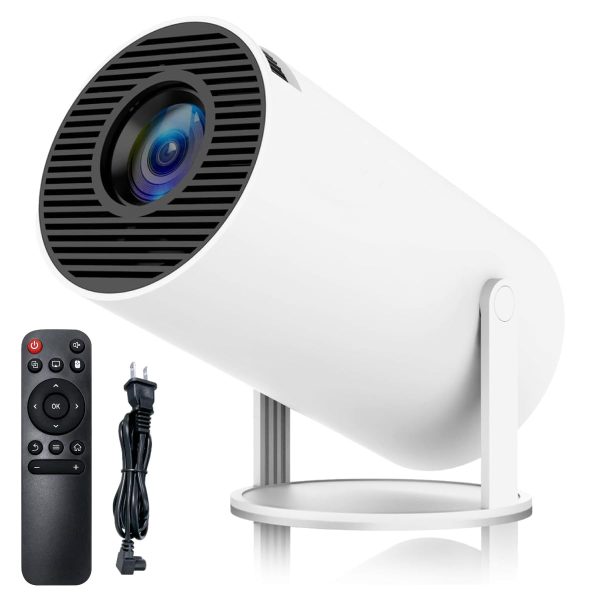 Portable Mini Projector, 4K 1080P Full HD Projector, Support Video Projector, WiFi 5G BT 5.0, Cinema Projector 180° Can Be Rotated, Android 11, Compatible with TV Stick/Windows/iOS/Android (Multi)