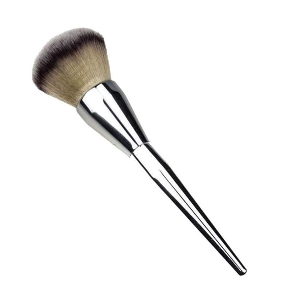 MISS & MAM Synthetic Bristle Makeup Face Blush Powder Brush Tool- Silver, 1 Piece