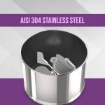 Ultra Grind+ Gold 2 Litre Table Top Wet Grinder - White | Fast Grinding Conical Stones, 150W Motor & 5 Years Warranty | AISI 304 Food-Grade SS Multi Utility Cylindrical Drum, Light Weight - Image 4