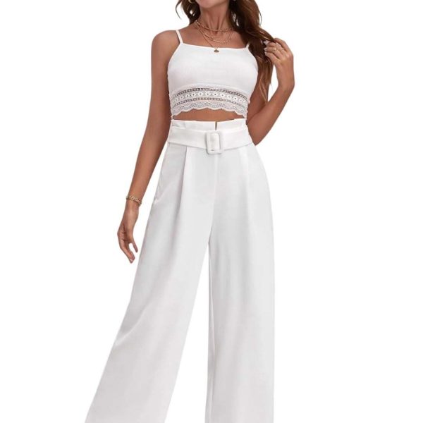 KOTTY Women's High Rise Viscose Rayon Relaxed Fit Korean Trousers
