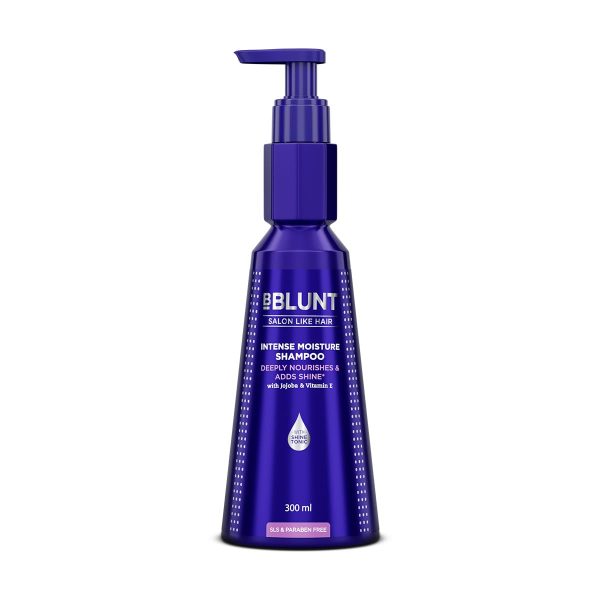 BBLUNT Intense Moisture Shampoo with Jojoba and Vitamin E for Dry & Frizzy Hair - 300 ml