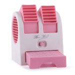 GEN Portable Mini AC USB attery Operated air conditionermini Water air Cooler oling Fan Blade Less Duel Blower with ice Chamber Perfect for Desk,Office,Study,Library,Room,Home,car,Outdoor