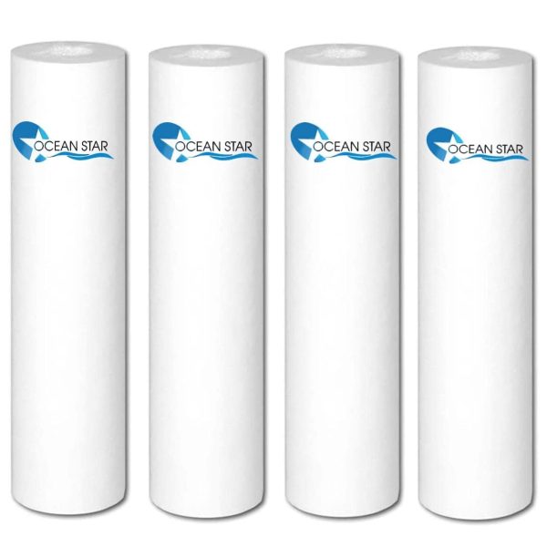 Ocean Star Technologies - Filter Candle | PP Spun Cartridge | 5 Micron Pre Filter for All Type RO Water Purifier in 9 LTR to 25 LTR Pcs(10 inch) Pack of (4)