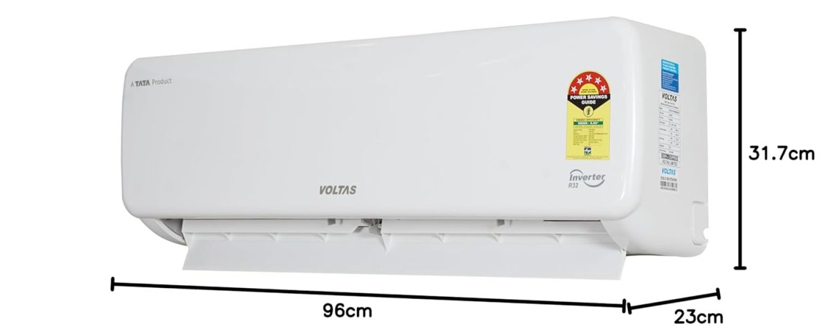 Voltas 1.5 Ton 5 Star, Inverter Split AC(Copper, 4-in-1 Adjustable Mode, Anti-dust Filter, 2023 Model, 185V Vectra Prime,White) - Image 8
