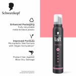Schwarzkopf TAFT Power Hold 5 Hair Mousse, Lasts 24 Hours, Cashmere-Like Softness, With No Stickiness, Heat Protection, Silicone Free, Lightweight Styler To Controls Frizz And Provides Shine, 200Ml - Image 8