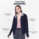 BLUETYGA SUNSCREEN JACKET Women's Travel Nylon Solid Plain Sports Summer Gym Workout Running Travel Trekking and Sunscreen jacket for Women Nylon Winter Casual Wear� - Image 2