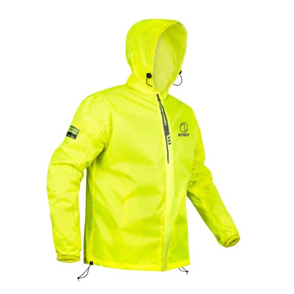 Rynox Unisex Adult H2Go Pro 3 Rain Standard Length Jacket I 15000mm Waterproof Nylon Shell | Motorcycle Riding Rain Jacket | Heat Sealed Seams | Drycore WR Zippers - Hi-Viz Green, XL