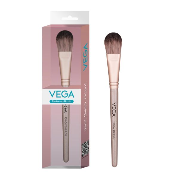Vega Foundation Brush for Smooth Blending Makeup, Foundation Blender Makeup Brush, Full Coverage Seamless Looking Finish & Even Coverage Make up Brush, (MBN-01)