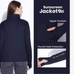BLUETYGA SUNSCREEN JACKET Women's Travel Nylon Solid Plain Sports Summer Gym Workout Running Travel Trekking and Sunscreen jacket for Women Nylon Winter Casual Wear� - Image 3