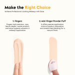 Mini Finger Makeup Puff 6 pcs Finger Makeup Beauty Blender Sponges, Mini Soft Cosmetic Finger Puff, Perfect for Foundation, BB Cushion, Cream, Concealer and Powder - Image 7