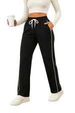 SAKHWALA Women's Striped Track Pants | Women Trackpants | Women Lower/Pyjama | Lounge Pants | Loose Fit Trackpants | Gym/Yoga/Casual Wear Pants