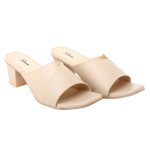 Double Cut Heeled Sandals Square Toe Sandals Slip On Fashion Wedding Chunky Block Mule Heels for Women - Image 7