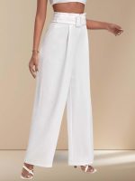 KOTTY Women's High Rise Viscose Rayon Relaxed Fit Korean Trousers - Image 6