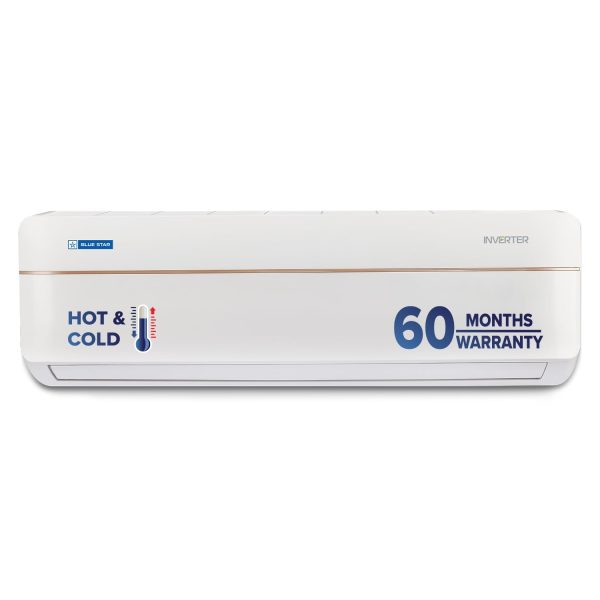 Blue Star 1.5 Ton 3 Star Hot and Cold, 60 Months Warranty, Inverter Split AC (Copper, Convertible 5 in 1 Cooling, Multi Sensors, Dust Filter, IC318VCUHC, White)