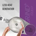 Ultra Grind+ Gold 2 Litre Table Top Wet Grinder - White | Fast Grinding Conical Stones, 150W Motor & 5 Years Warranty | AISI 304 Food-Grade SS Multi Utility Cylindrical Drum, Light Weight - Image 6