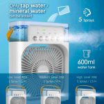 Drumstone 𝟏𝟓 𝐘𝐞𝐚𝐫𝐬 𝐖𝐚𝐫𝐫𝐚𝐧𝐭𝐲 Personal Air Cooler, Portable Air Conditioner Fan, Mini Evaporative Cooler with 7 Colors LED Light, 1/2/3 H Timer, 3 Wind Speeds and 3 Spray _Multicolor - Image 5