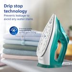 Philips Speed Pro DST3030/70 Steam iron 2400 W Green World's No.1 Ironing brand, 40g/min Steam with 180g Steam Boost Ceramic Soleplate with Auto Shut-off & Drip Stop Technology, Large 300ml Water Tank - Image 4
