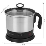 amazon basics Electric Multipurpose Kettle | for boiling Water, Eggs | Making Tea, Coffee| Stainless Steel Body with Automatic Shut-off | 18.3L x 15.7W x 19.1H cm | 1.2 L | 220 Volts | Silver, Black - Image 6