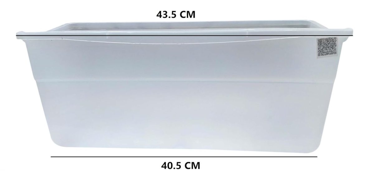 WHITEFLIP Vegetable Box Compatible with LG Single Door Refrigerator 165 Liters, Match & Buy Fridge Door Shelf - Image 2