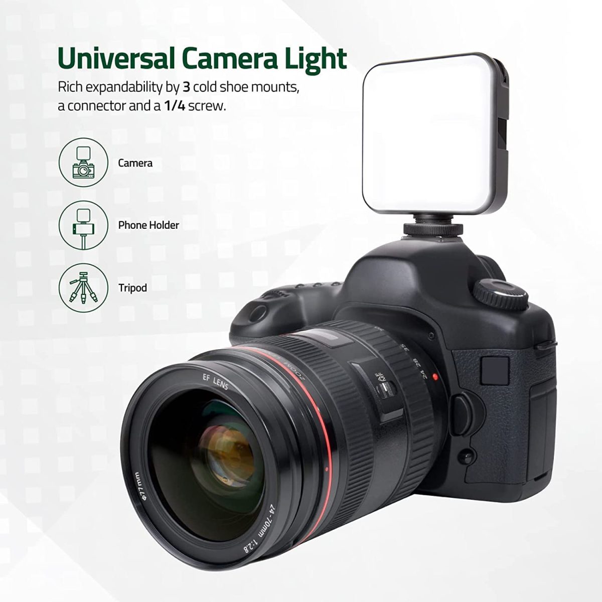 Mobilife LED Video Light Camera Light Laptop Light for Zoom Meeting Photography Lighting 100 LED Beads with Clip Dimmable and Rechargeable for Camera Selfie Stick Tripod Laptop Cellphone - Image 3