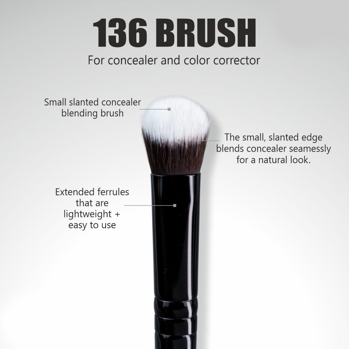 Justgold Professional Makeup Brush #136 For Precision Concealing - Image 2