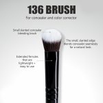 Justgold Professional Makeup Brush #136 For Precision Concealing - Image 2
